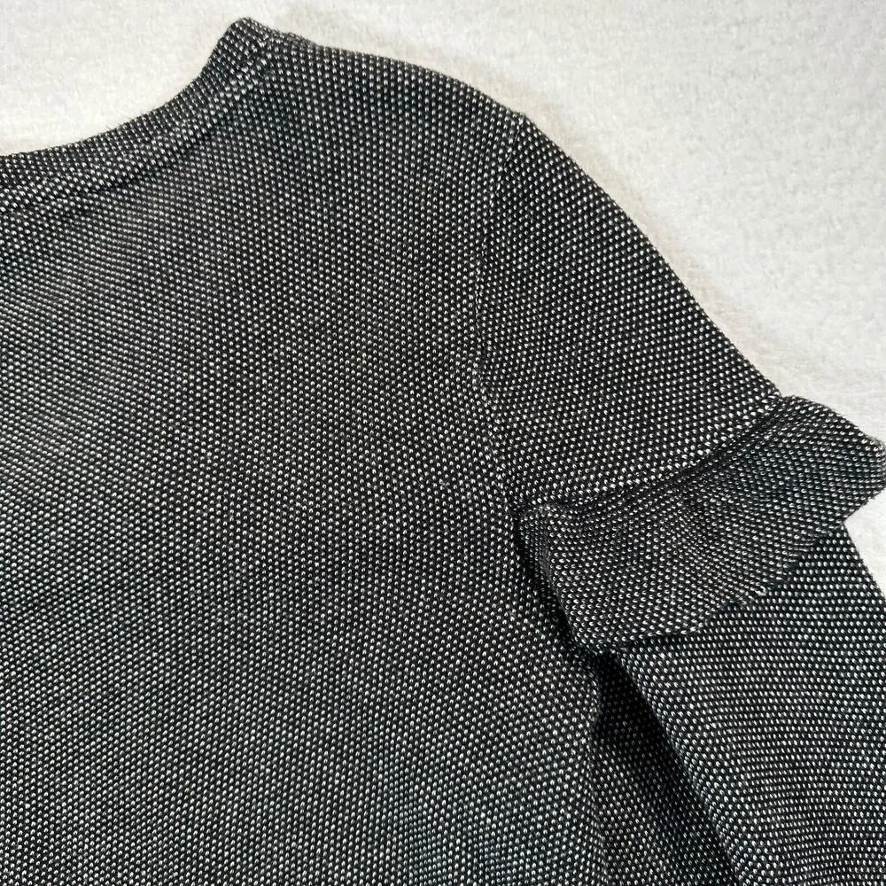 Ava & Viv Ruffle Pullover Black White Knit Dot Women's 14/X Long Sleeve Top - Image 6