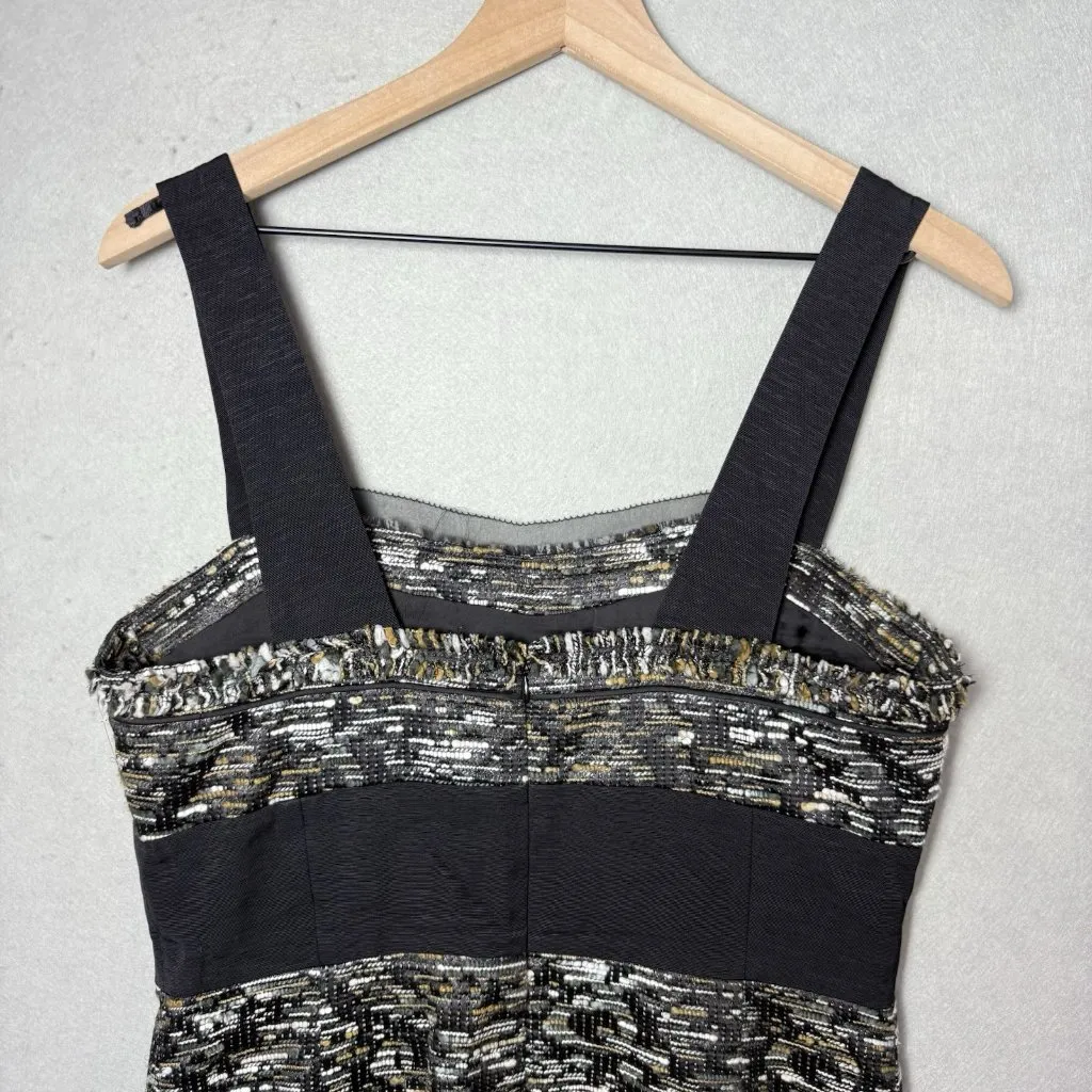 Aysha Women’s Tweed Sleeveless Dressy Mini Dress Metallic Weave Black Multi Size undefined - Image 9