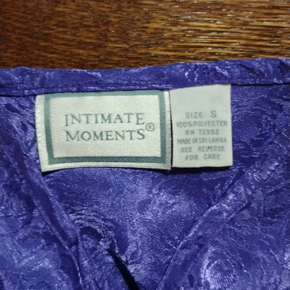 Intimate Moments Satin Chemise SIZE S Purple - Image 2