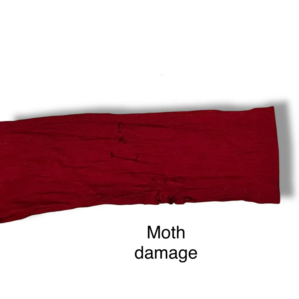 VTG 80s Ital Mode Long Sleeve Corset Back Lace Up Dress Burgundy Sz Med - Image 10