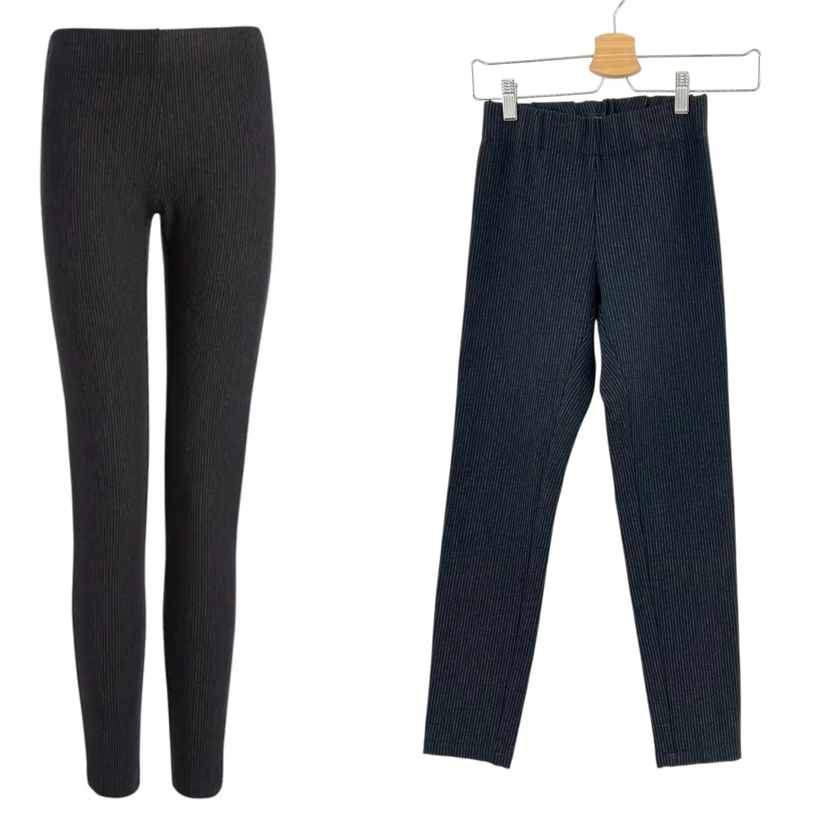 Joseph Pinstripe Leggings Trousers Gabardine Stretch Black‎ Size 34 US 2 - Image 2