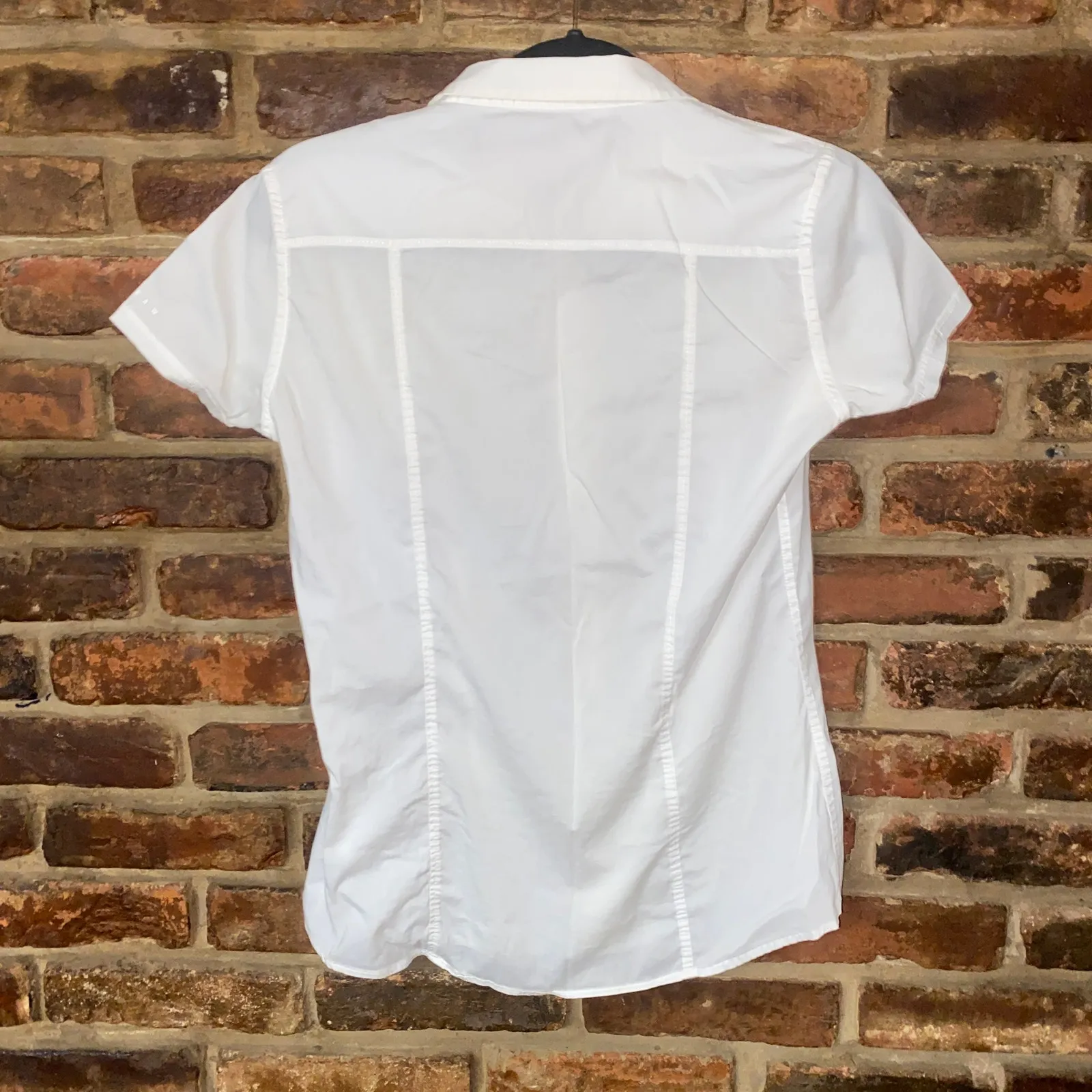 G-Star Raw Denim White Core Lux Short Sleeve Button Down Shirt Womens Size Small - Image 9