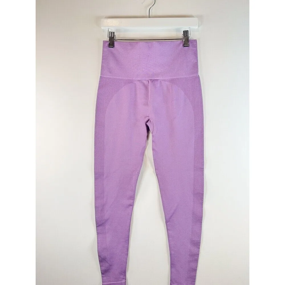 Set Active Womens Leggings Purple Sculptflex High Waisted Ribbed Pull On Medium - Image 6