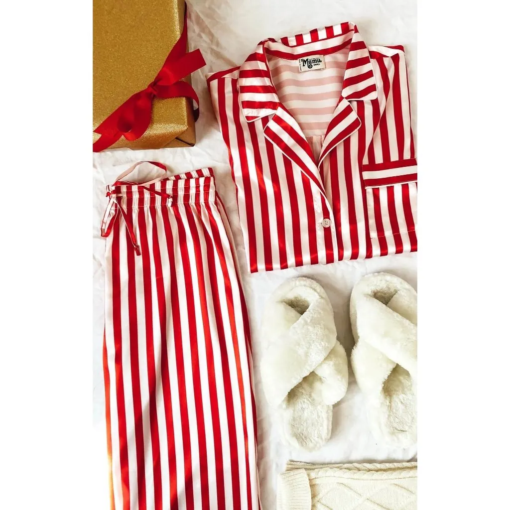Show Me Your Mumu Classic PJ Set in Peppermint Stripe XLarge New Womens Pajamas - Image 9