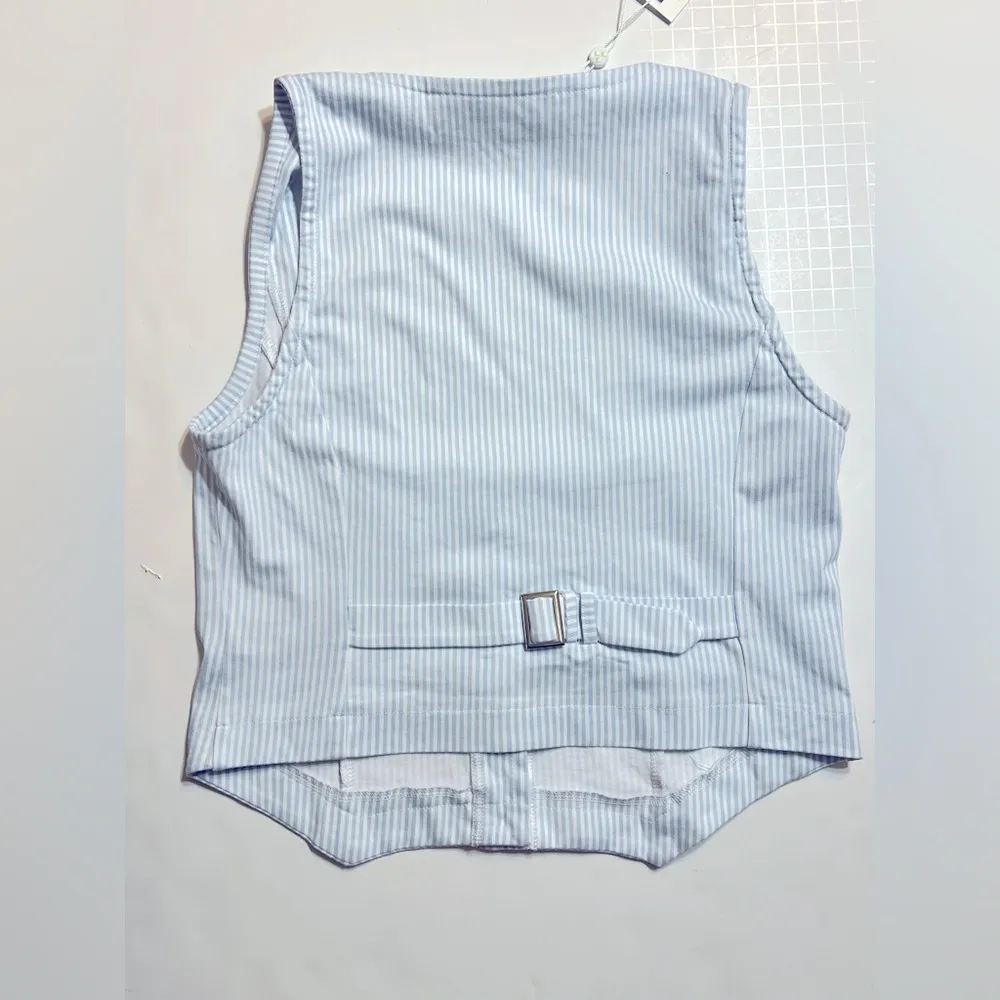 NWT Frankie’s Bikinis Nantucket Vest in Sleepy Stripe Print, size M - Image 5