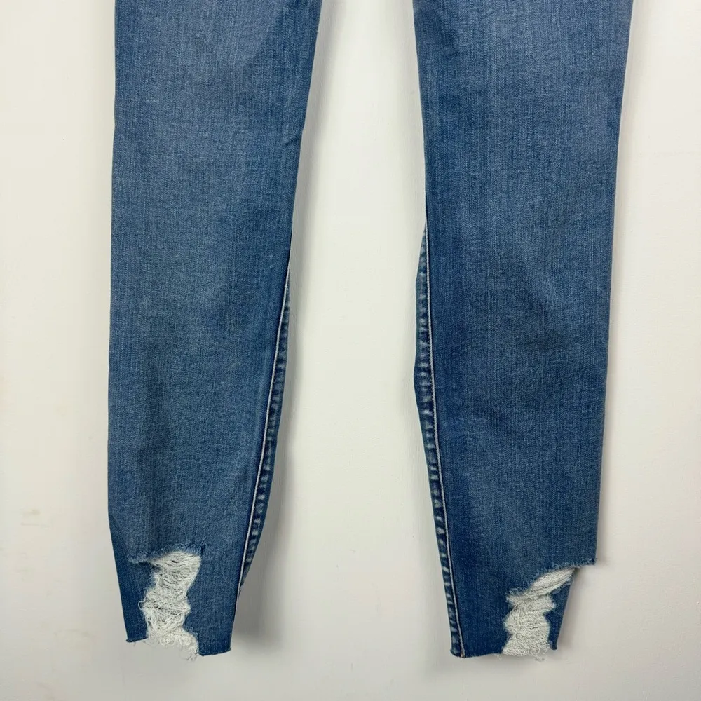 American Eagle Hi Rise Jeggings Sz 6 TALL Distressed Jeans - Image 10