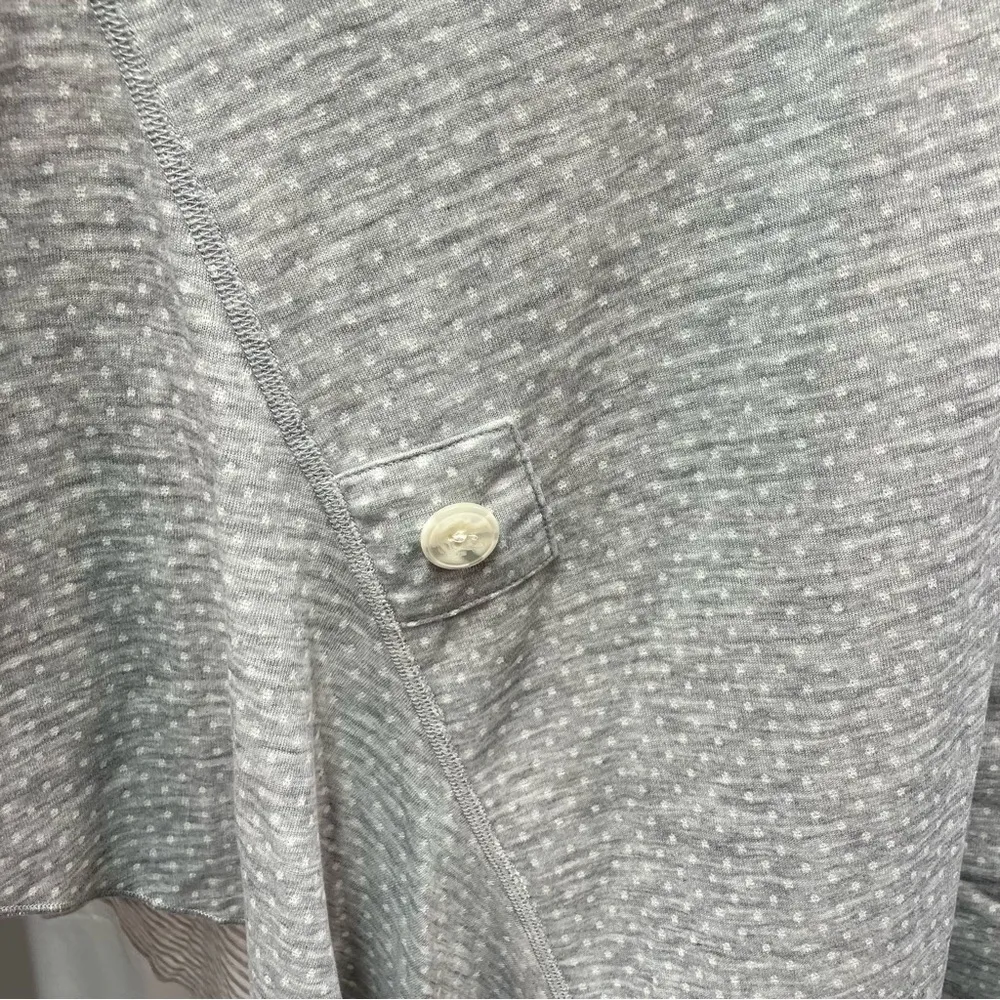 Cabi ATC Reversible Cape XS/S Gray White Travel Lounge wear cotton poncho Spring - Image 5