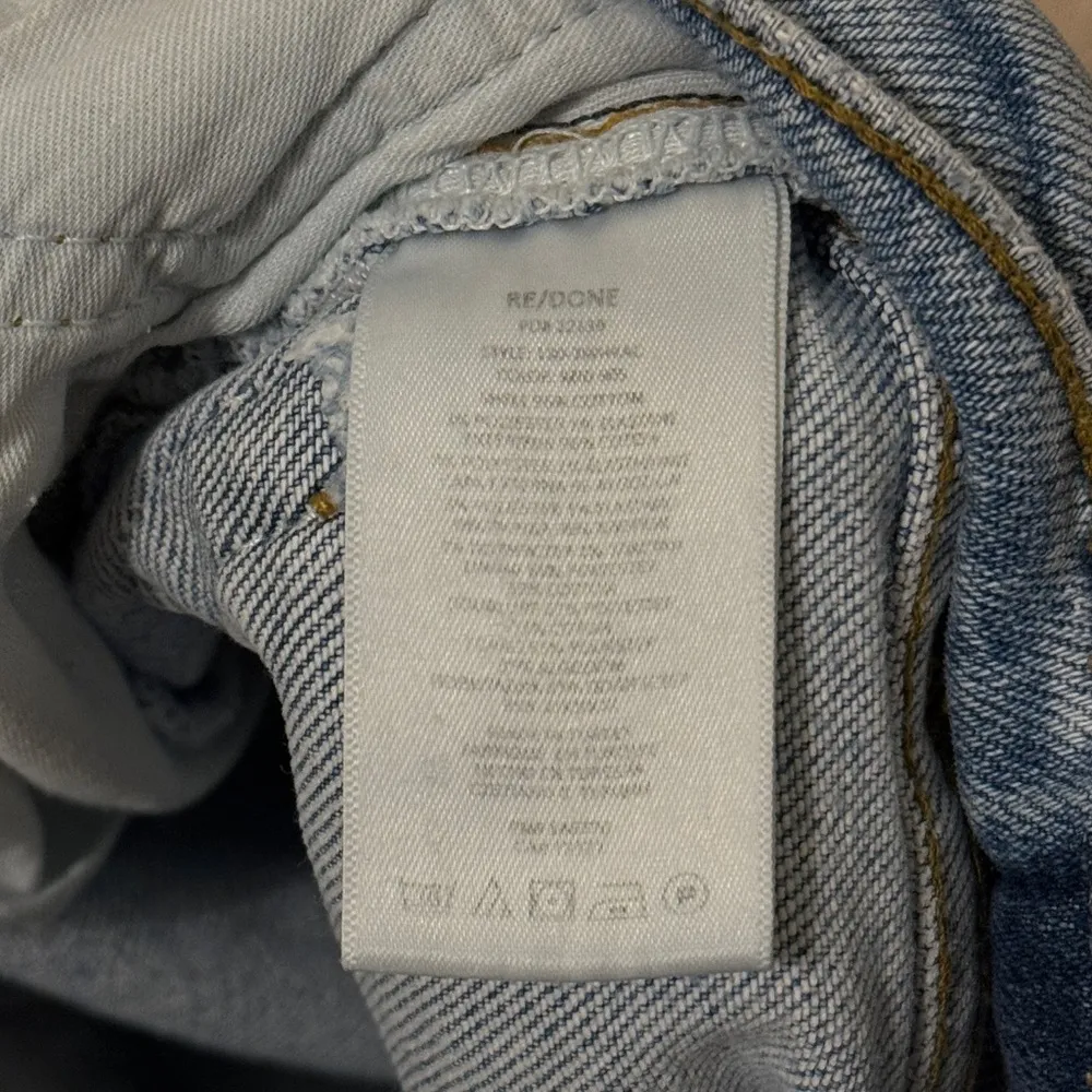 RE/DONE 90s High Rise Ankle Crop Jeans Size 26 Button Fly Denim Jean - Image 7