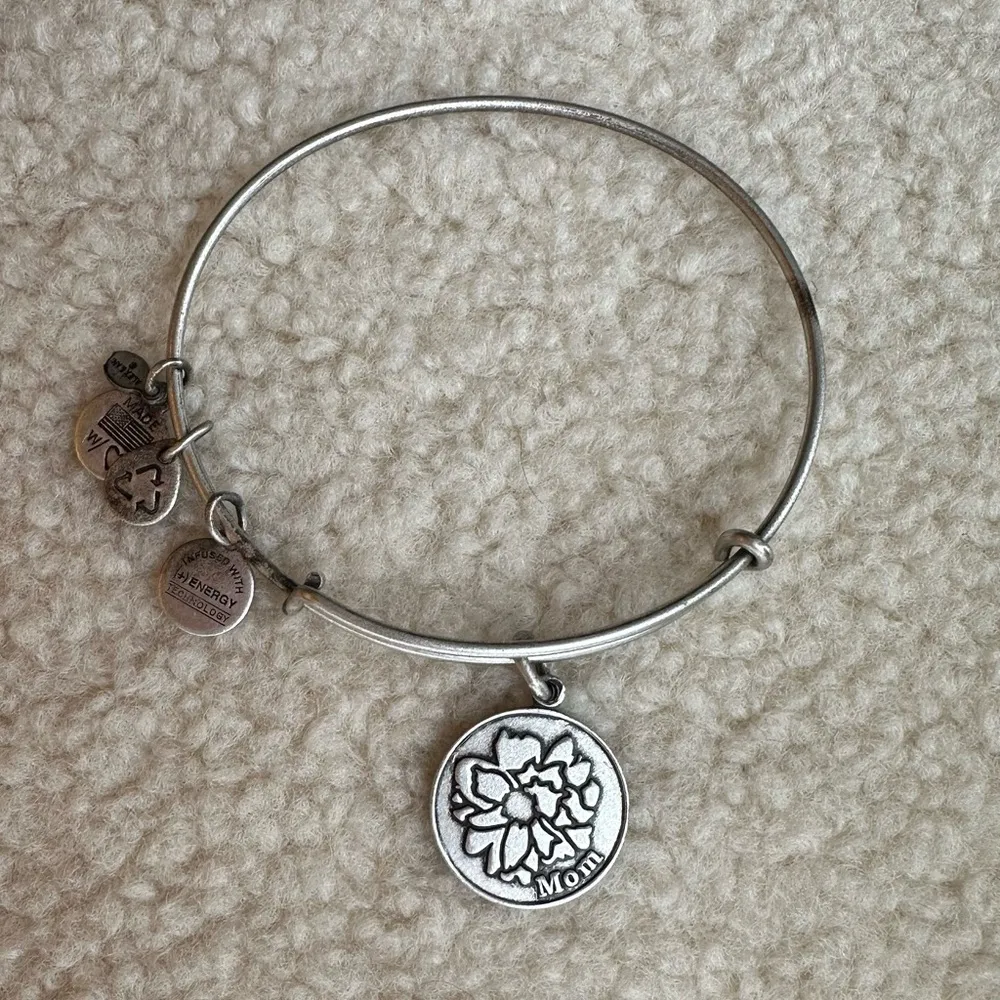 ALEX AND ANI Mom Bangle, Rafaelian Silver, One Size, Because I Love You Mom - Image 2