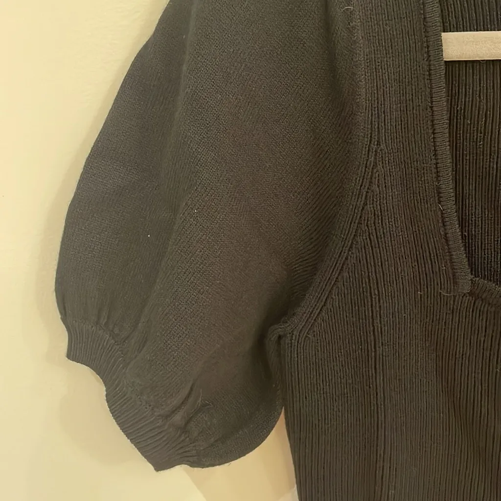 French Connection black short-sleeved sweater NWT - Image 3