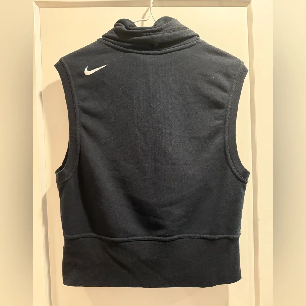 Nike Women’s Black Sleeveless Hooded Vest Top‎ Size M - Image 2