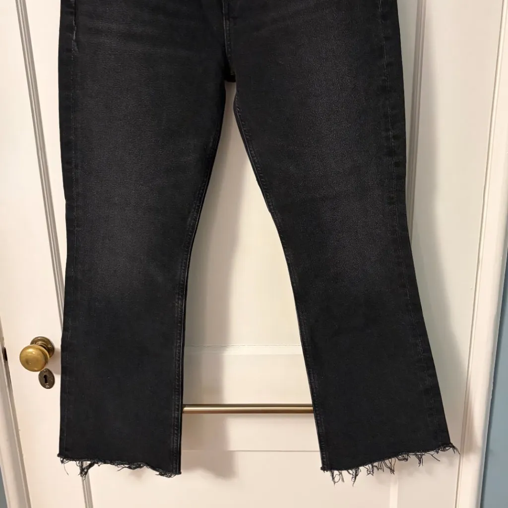 Citizens of Humanity Isola jeans black size 28 cropped boot raw hem designer - Image 6