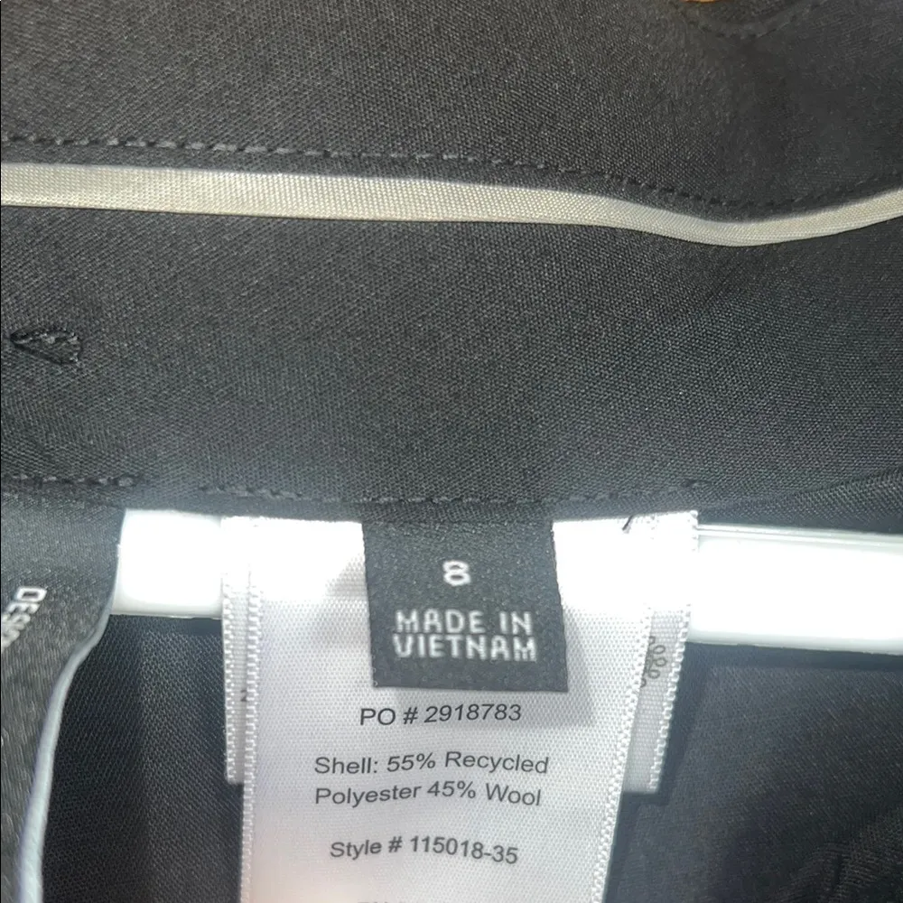 Black Tailored Straight Leg Pants for Formal Wear Size 8 - Image 6