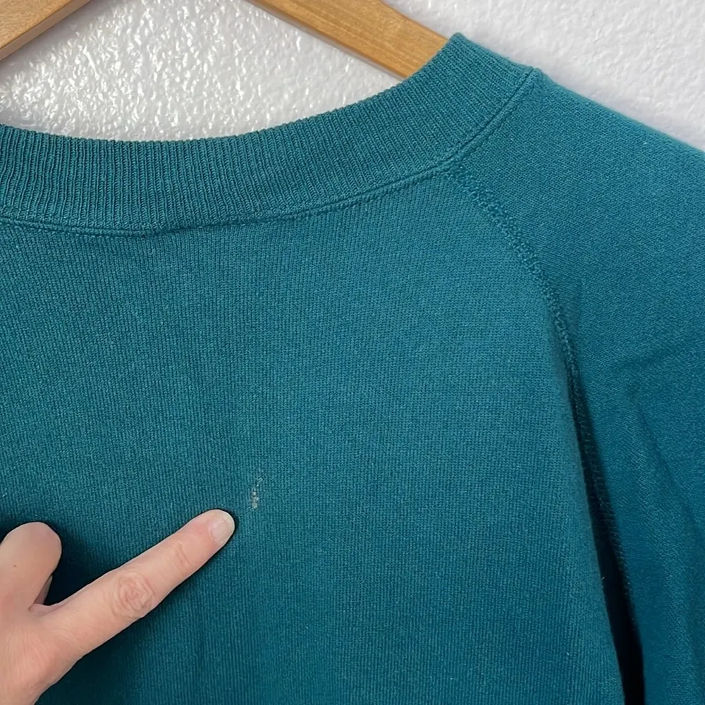 Vintage 80s 90s green cottagecore western horse graphic sweatshirt XL - Image 5