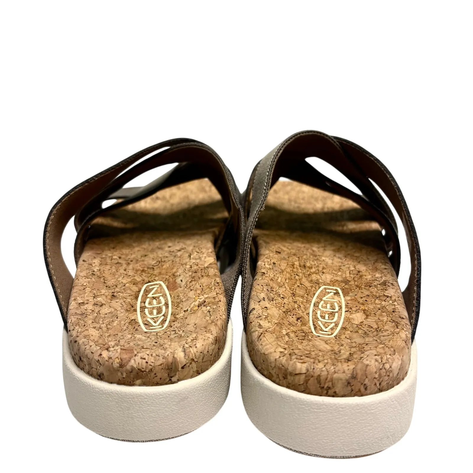 Keen Elle Mixed Slide Leather, Canvas Platform Slide Sandal 10.5 - Image 5