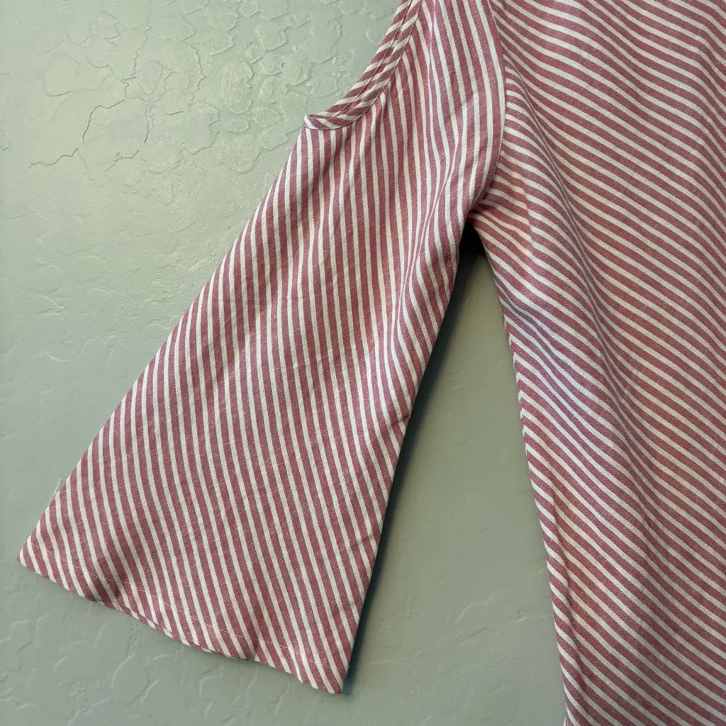 Soft Surroundings red white striped cold shoulder landfall tunic top large NEW - Image 16