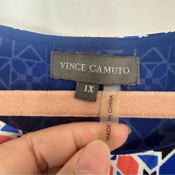 Vince Camuto‎ Valencia Ombre Dress Womens Size 1X Elastic Waist Summer Coastal - Image 12