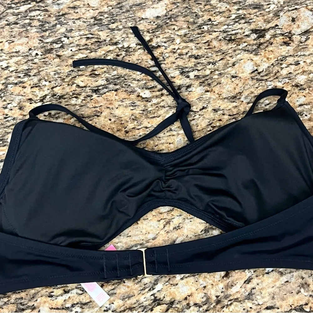 Victoria’s Secret Women’s Black Swim Bikini Top XL Wireless Halter Beach Boho - Image 8