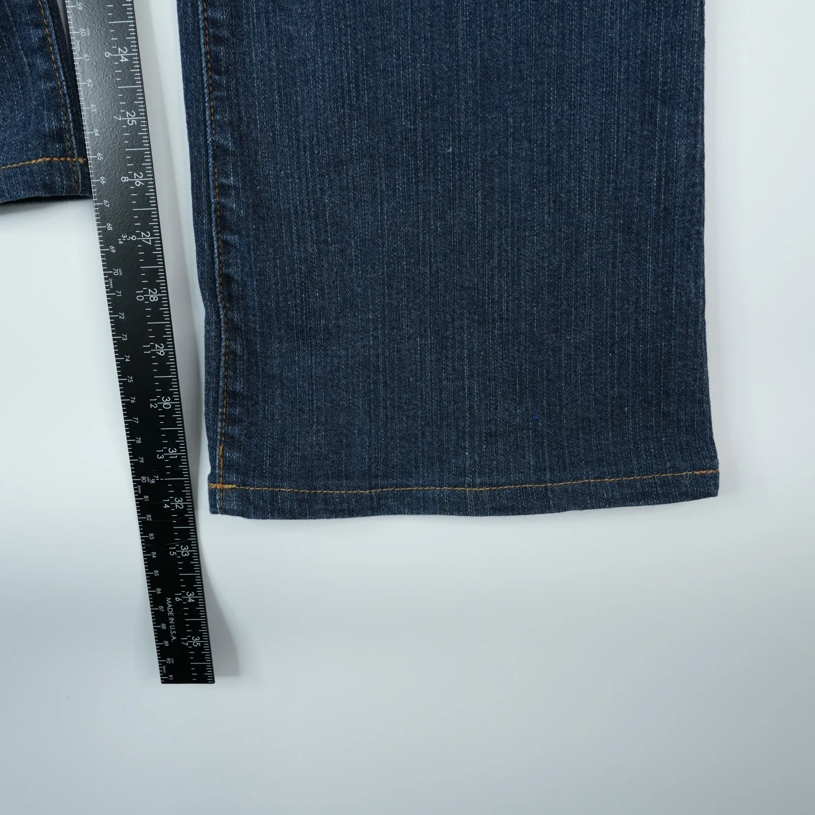 NYDJ Jeans Womens 8 (29x32) Blue Dark Wash Bootcut Stretch High Rise 700 Mom - Image 8