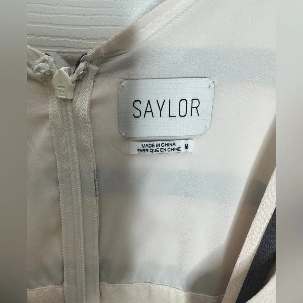 SAYLOR Lianna Striped Cut Out Jumpsuit Size‎ M 100% Viscose Beachy Summer Vaca - Image 2