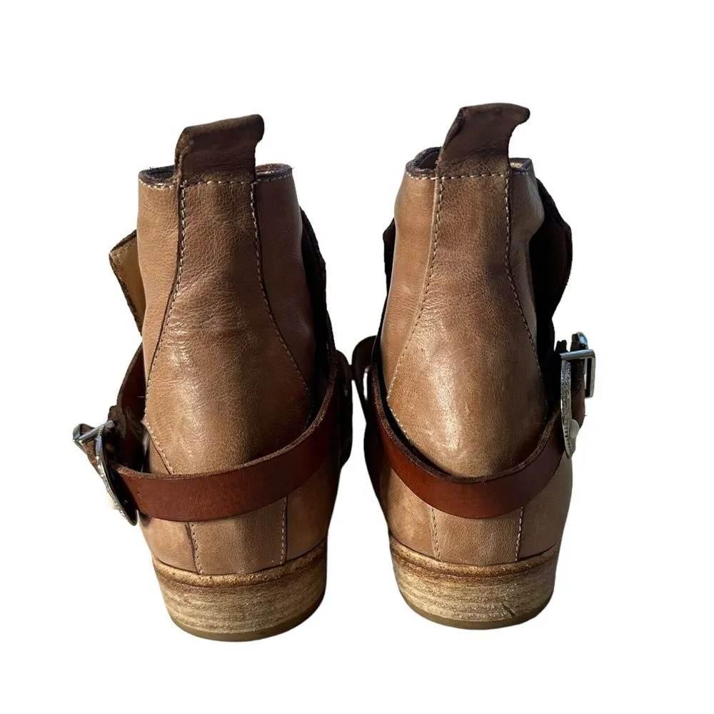 STEVEN By Steve Madden Cut Out Ankle Boots Distressed‎ leather Women's Size 38 - Image 10