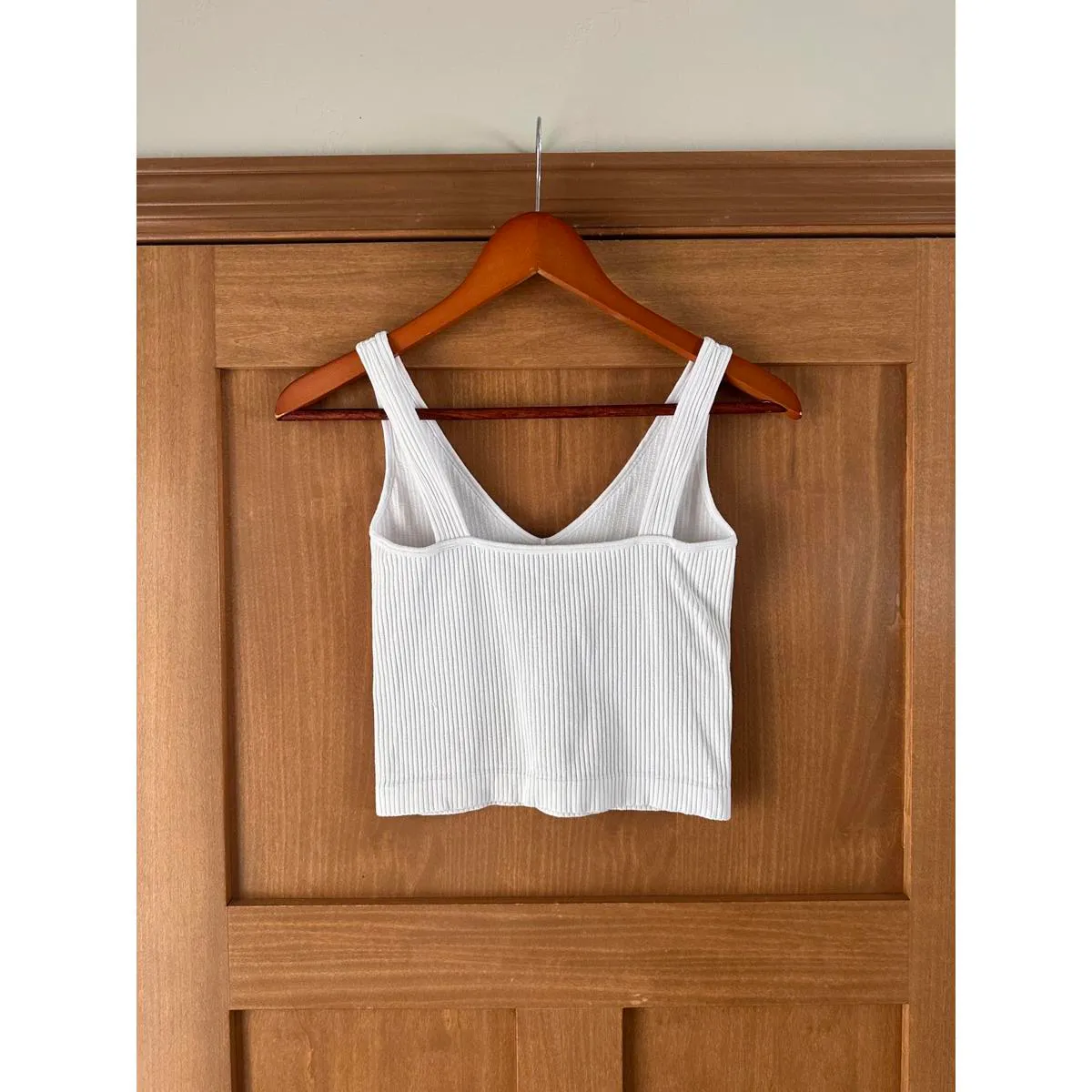 Free People Intimately Ribbed Brami Cropped Tank Top White Women’s size M/L - Image 5