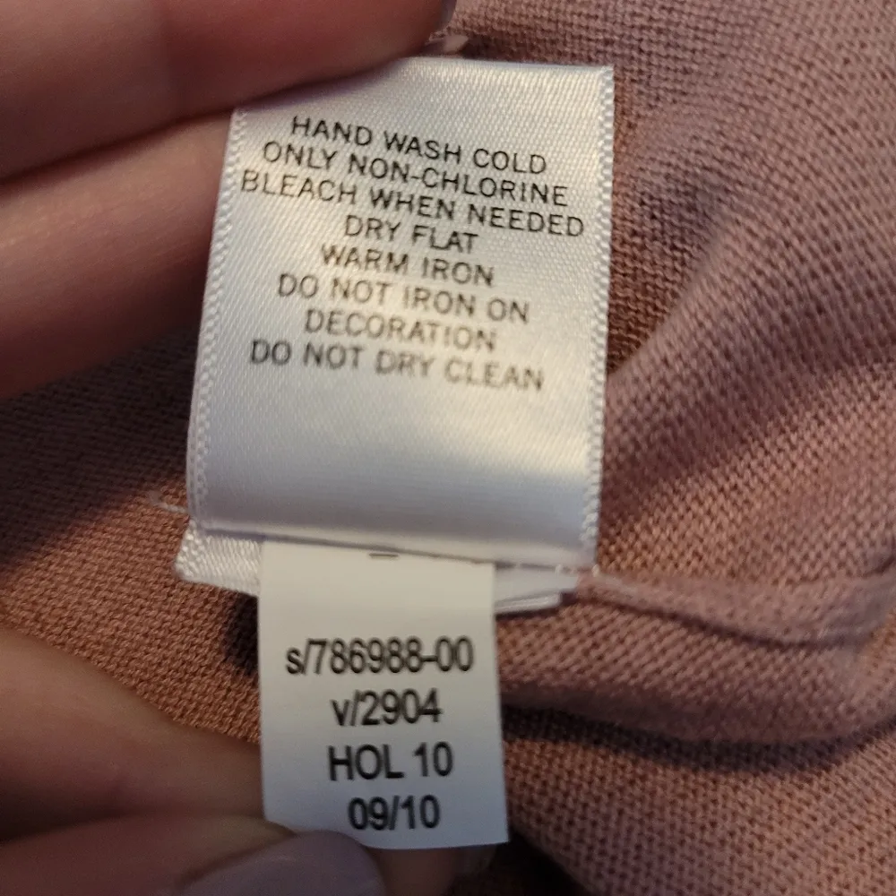 Banana Republic Mauve Bejeweled Waist Short Sleeve Sweater - Image 8