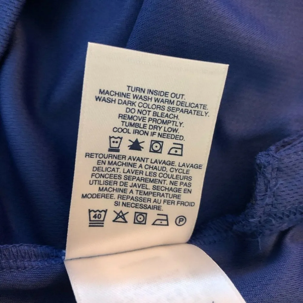 Lands End Womens Polo Shirt Top Short Sleeve Embroidered German Shepard Blue L - Image 6