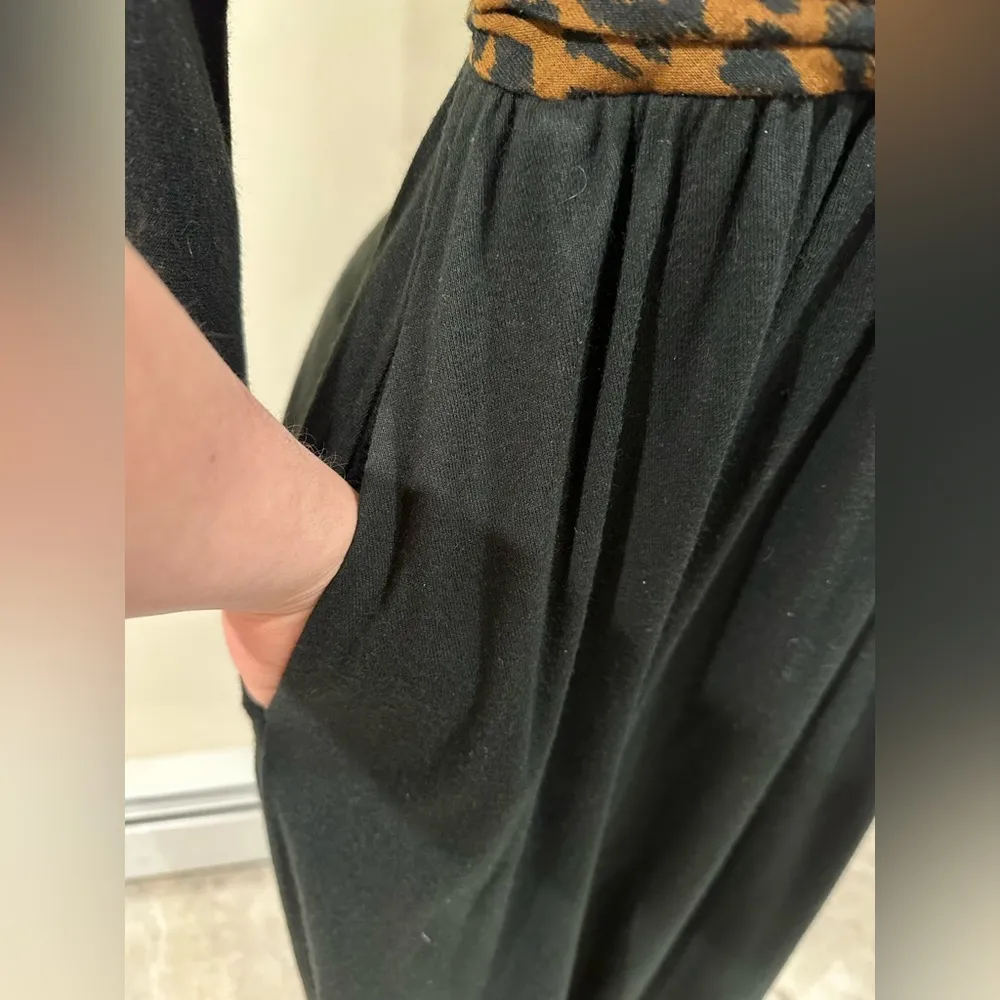 Jessica Howard By Mitchell Rodbell Black Animal Print Waist.Dress 1980’s Sz 8. - Image 8