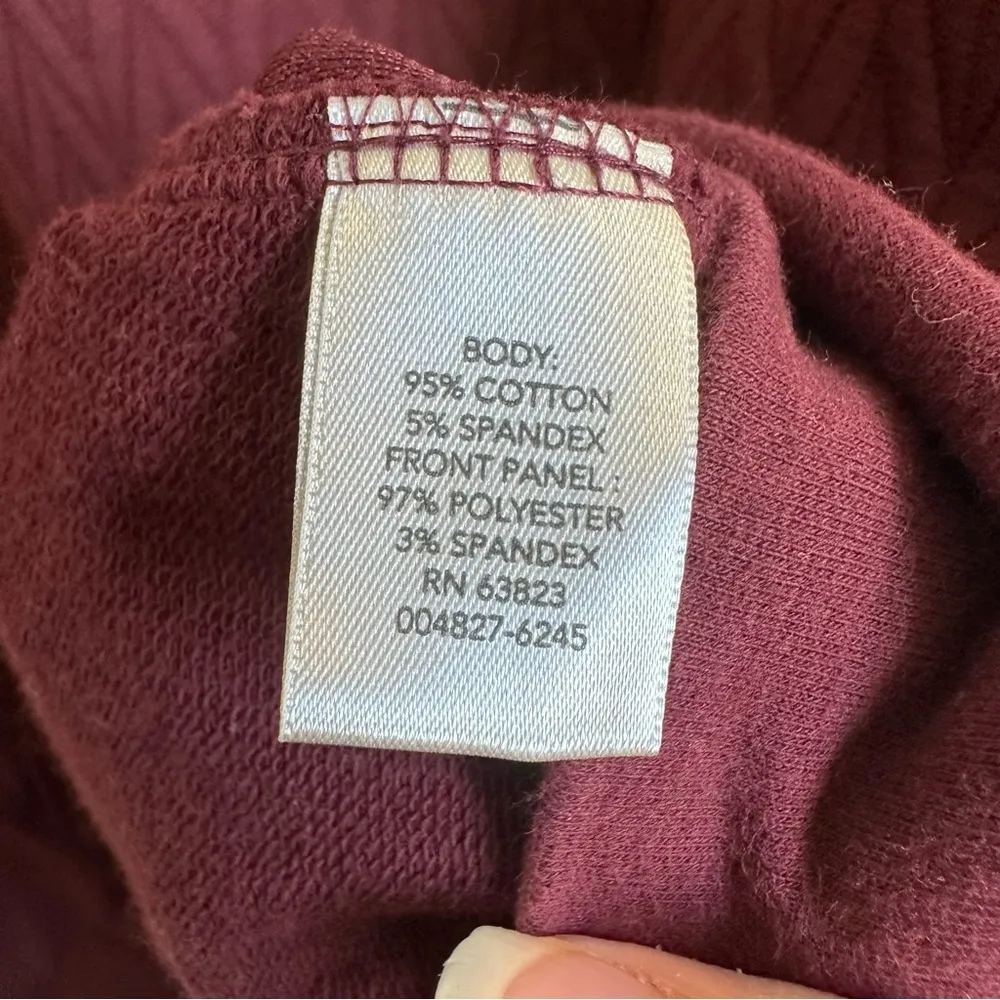 Christopher & Banks maroon Chevron stitched sweatshirt, women, XL - Image 10