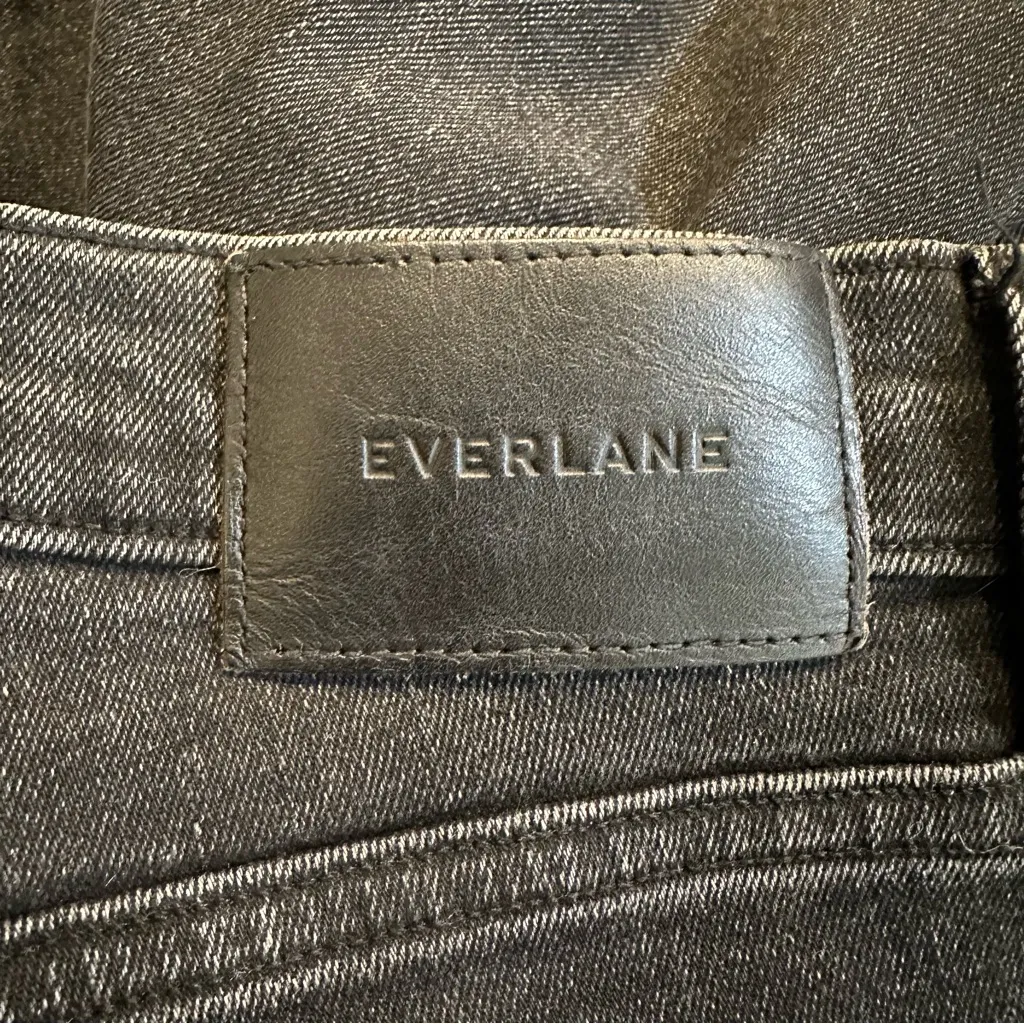 Everlane The Authentic Stretch Slim High Rise Bootcut Jeans  Black Size 26 - Image 8
