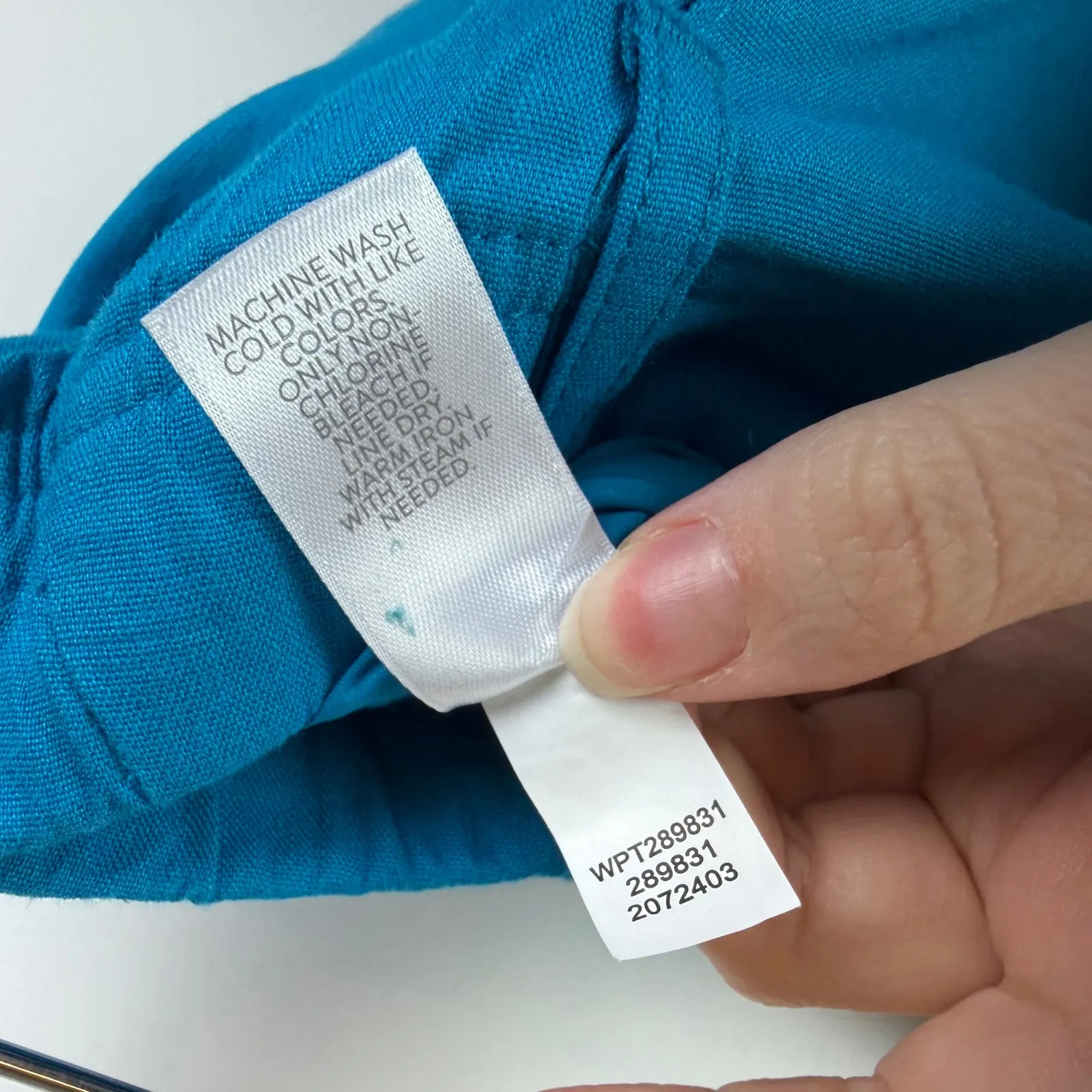 J Jill Linen Stretch Pants Medium Blue Ankle Pull On Travel Resort Lightweight - Image 7