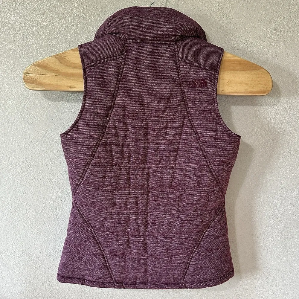 The North Face Women's Medium Pseudio Puffer Vest Quilted Full Zip Purple - Image 3