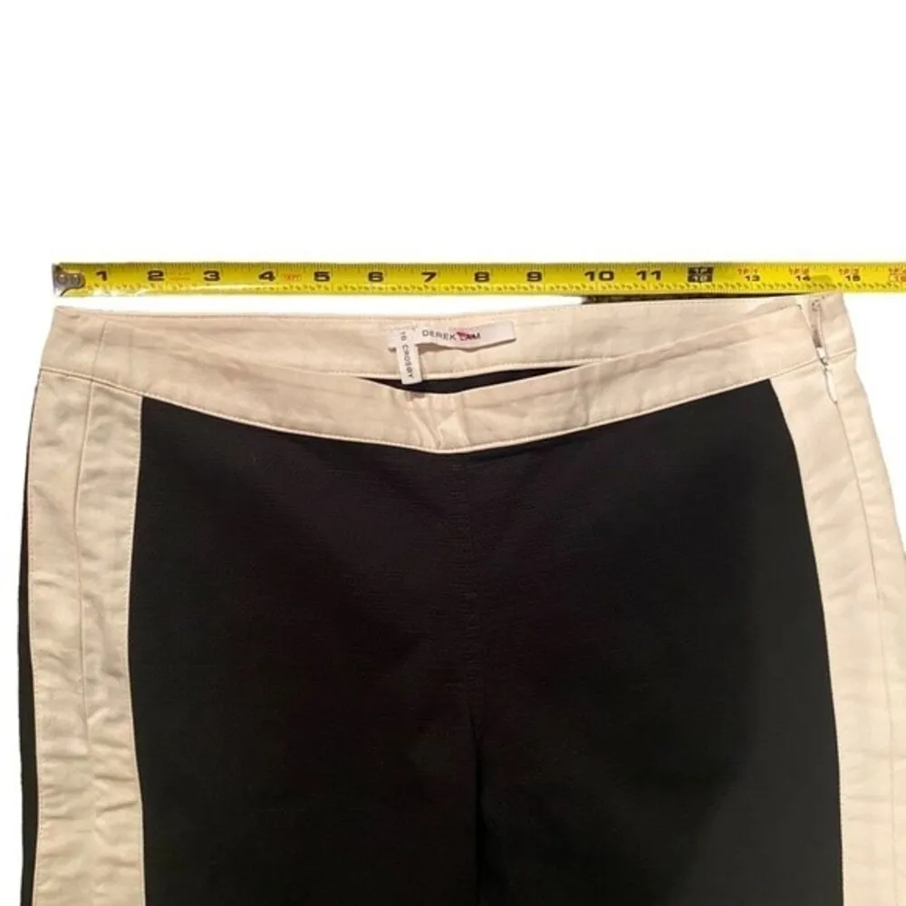 Derek Lam Women's Size M Tuxedo Stripe Trouser Pants Black Cream Office Career‎ - Image 7