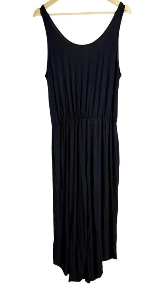 La Blanca Black Draped Wide Leg Sleeveless Coverup Lounge Jumpsuit Size Large - Image 4
