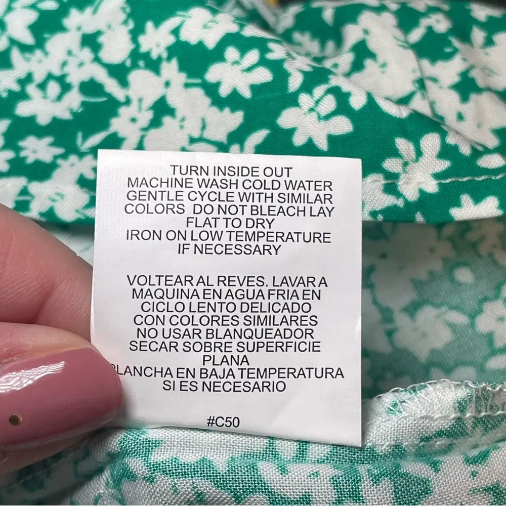 Luxology Green White Floral Dress XL Spring Easter St. Patrick’s Day Vacation - Image 8