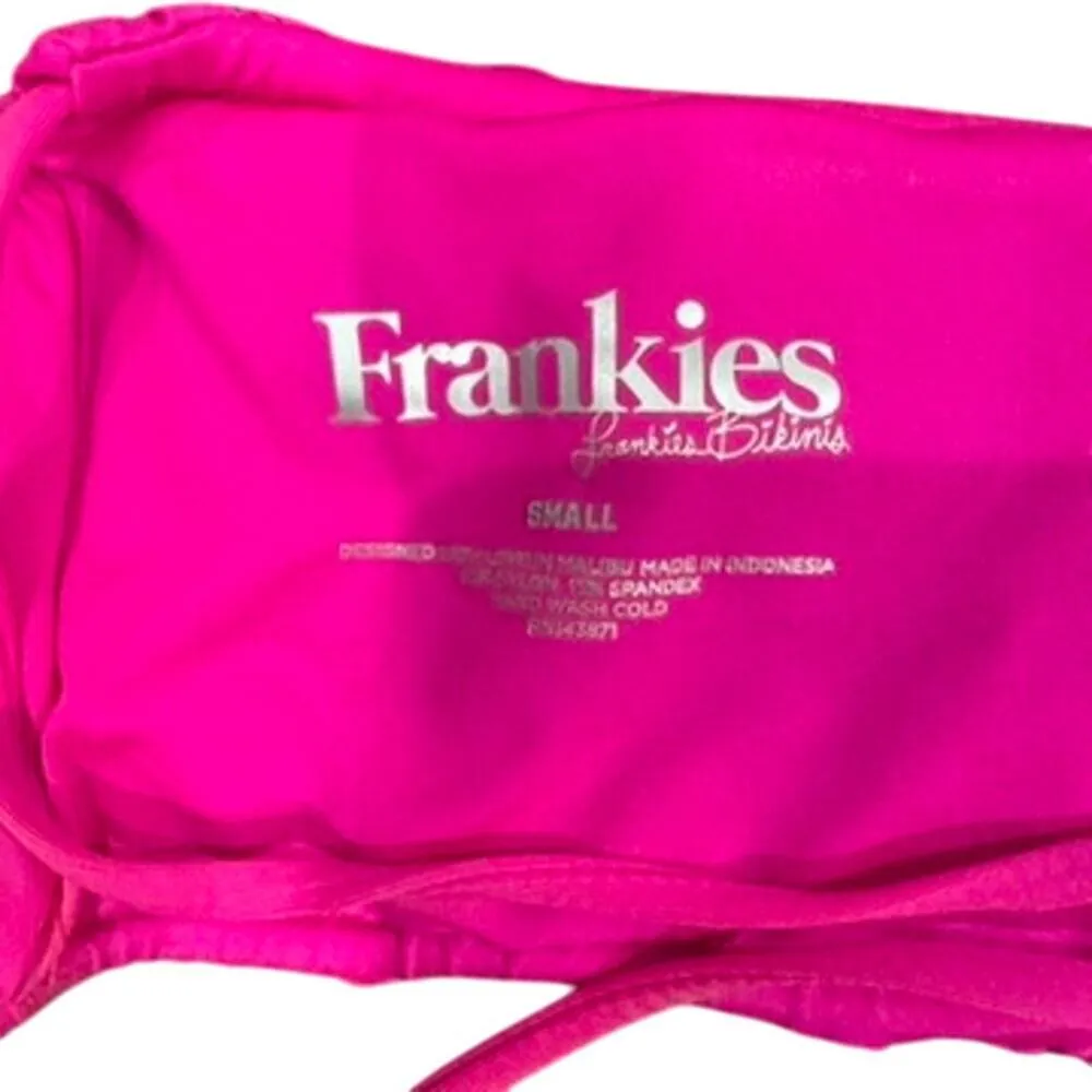 Frankies Bikinis Dreamy Bandeau Bikini Top in Pink Ombre, Size S​ - Image 4