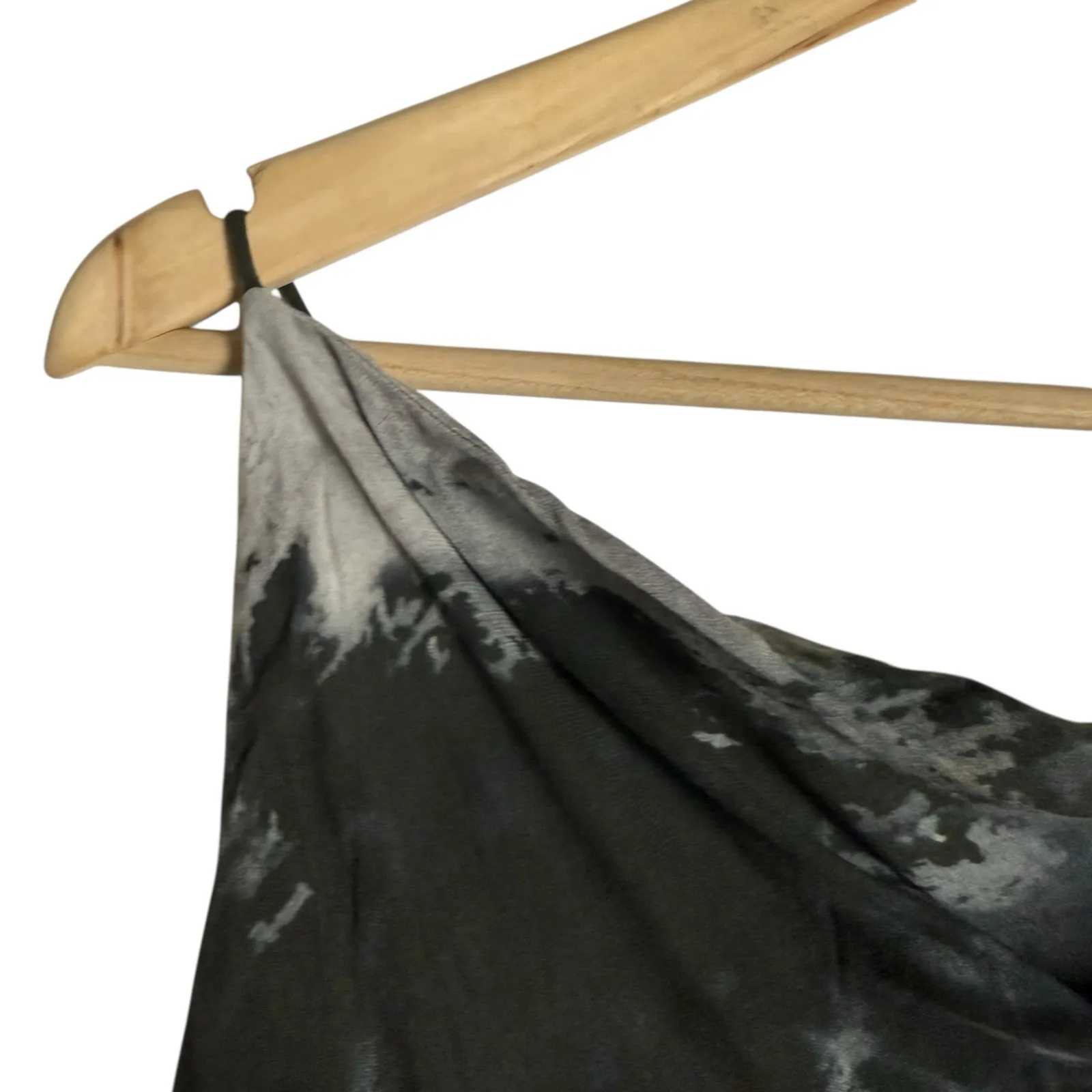 Samsoe Applesi Dark Blue Moody Tie Dye Cowl Neck Long Viscose Slip Dress S - Image 9