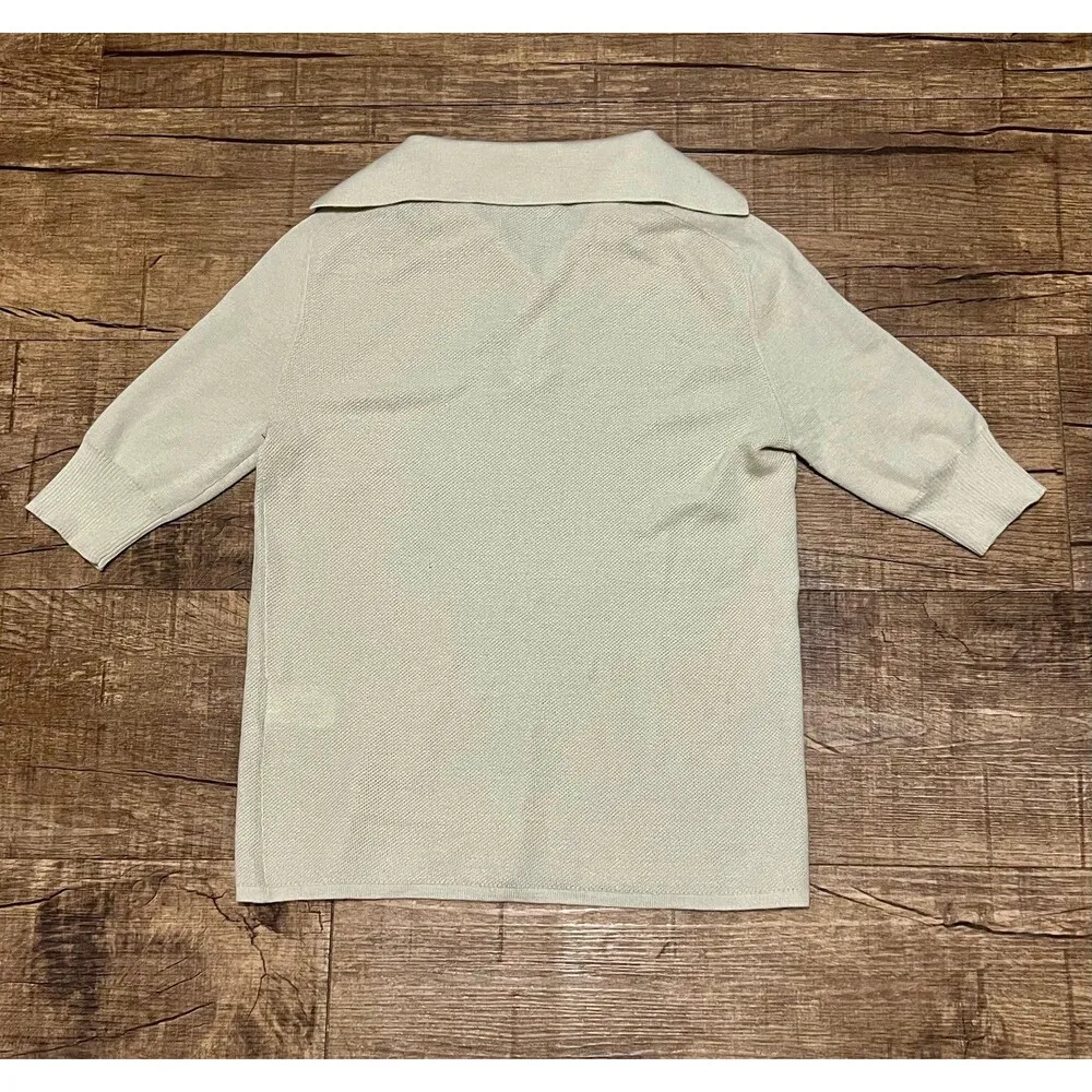 Chloé silk cashmere blend collared polo knit top - Image 2