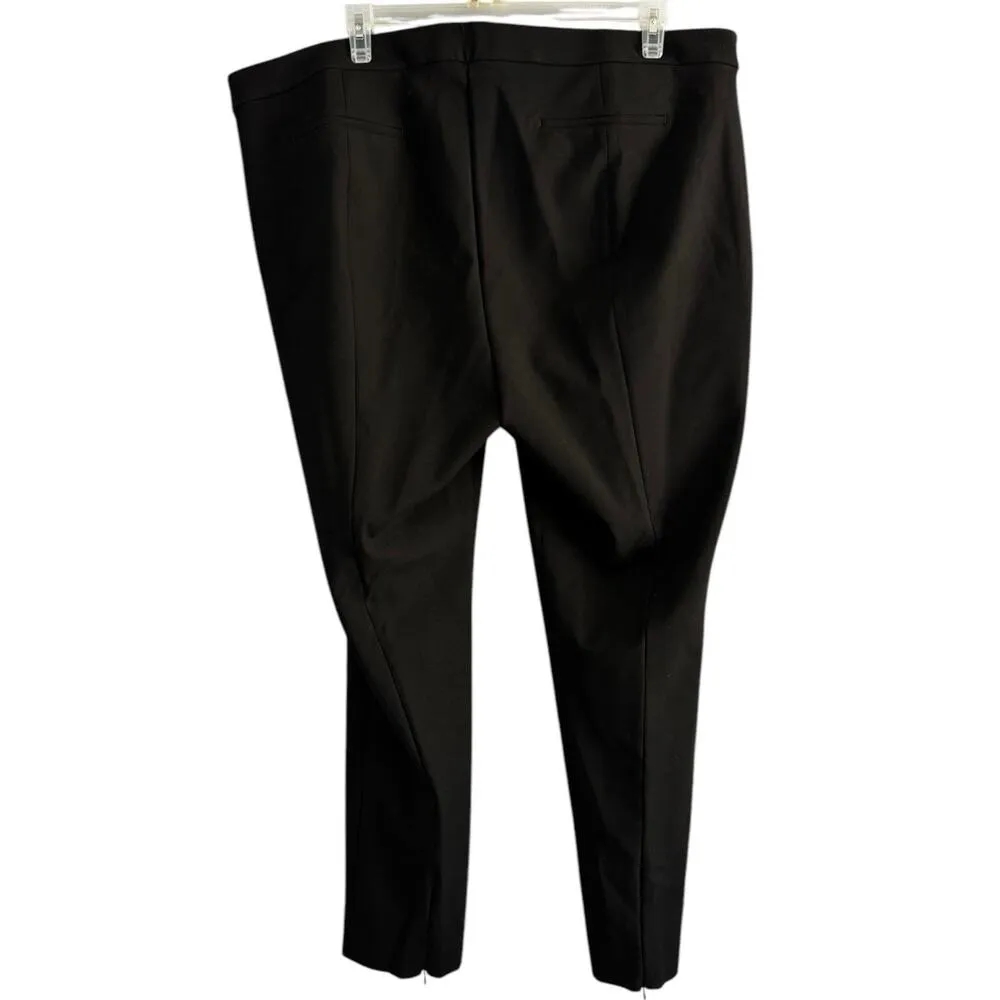 NWT J. Crew Carreman Black Pleated Going Out Slim Pant Four Season Stretch Sz 22 - Image 5