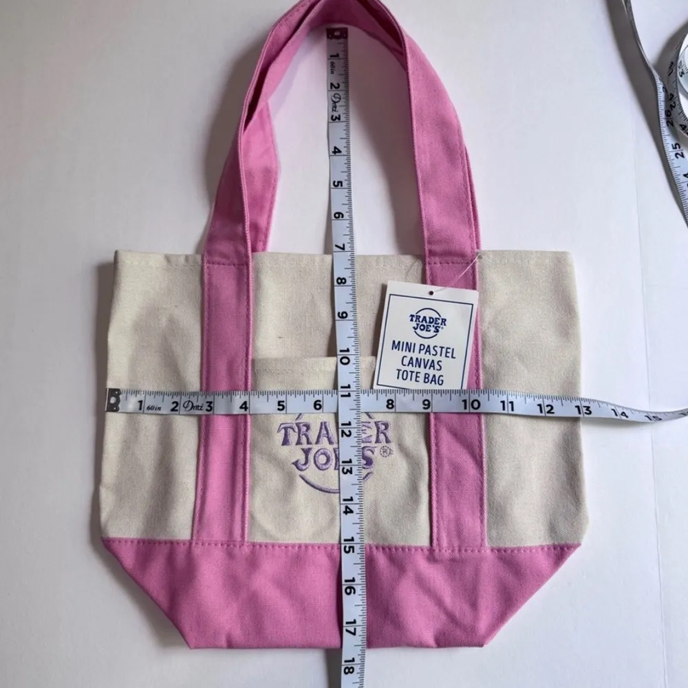 Trader Joe's Pink and Cream Mini Pastel
Canvas Tote Bag Limited Edition - Image 7