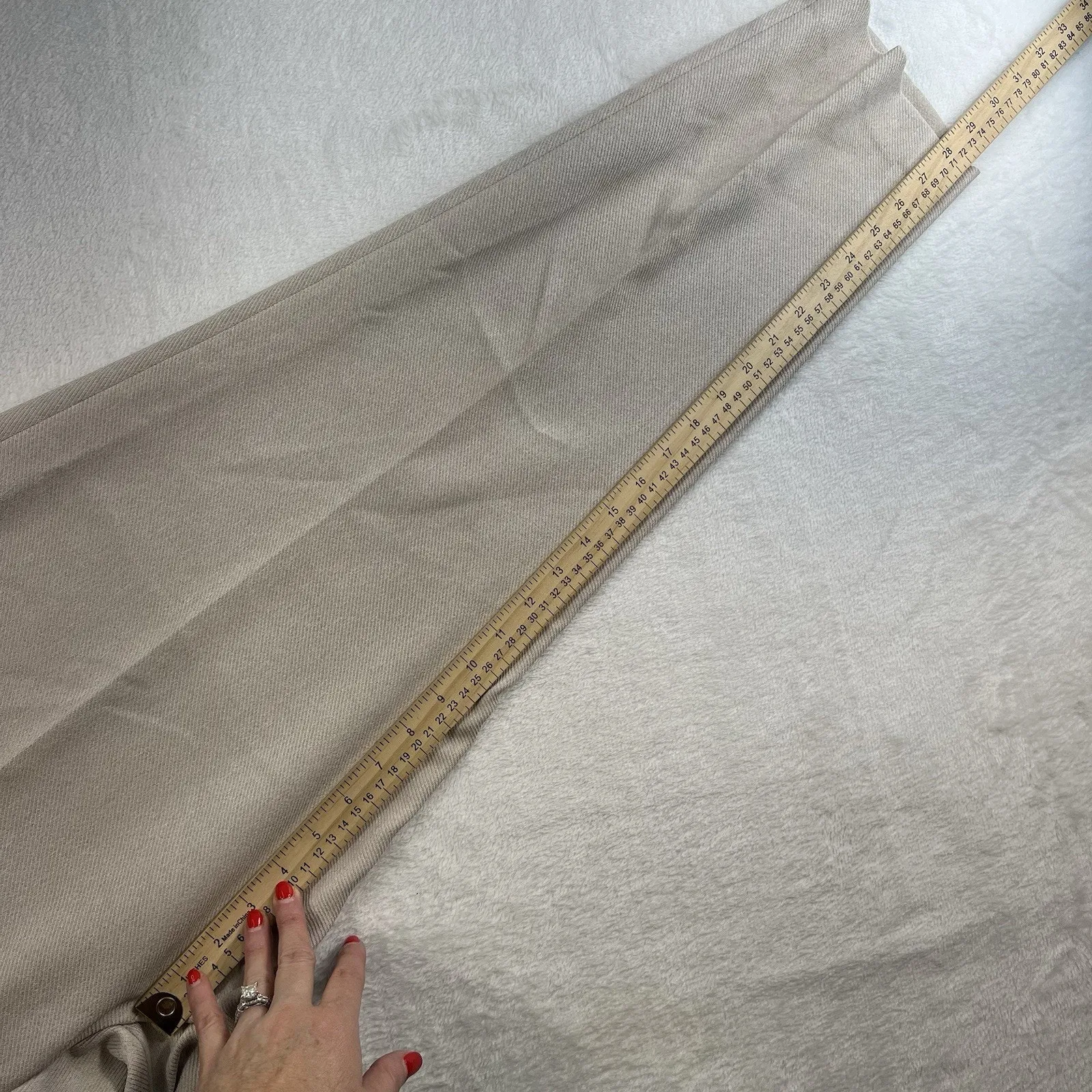 Calvin Klein Plus 18W Twill Slim Casual Trouser Pants Women’s Beige Career Work - Image 14