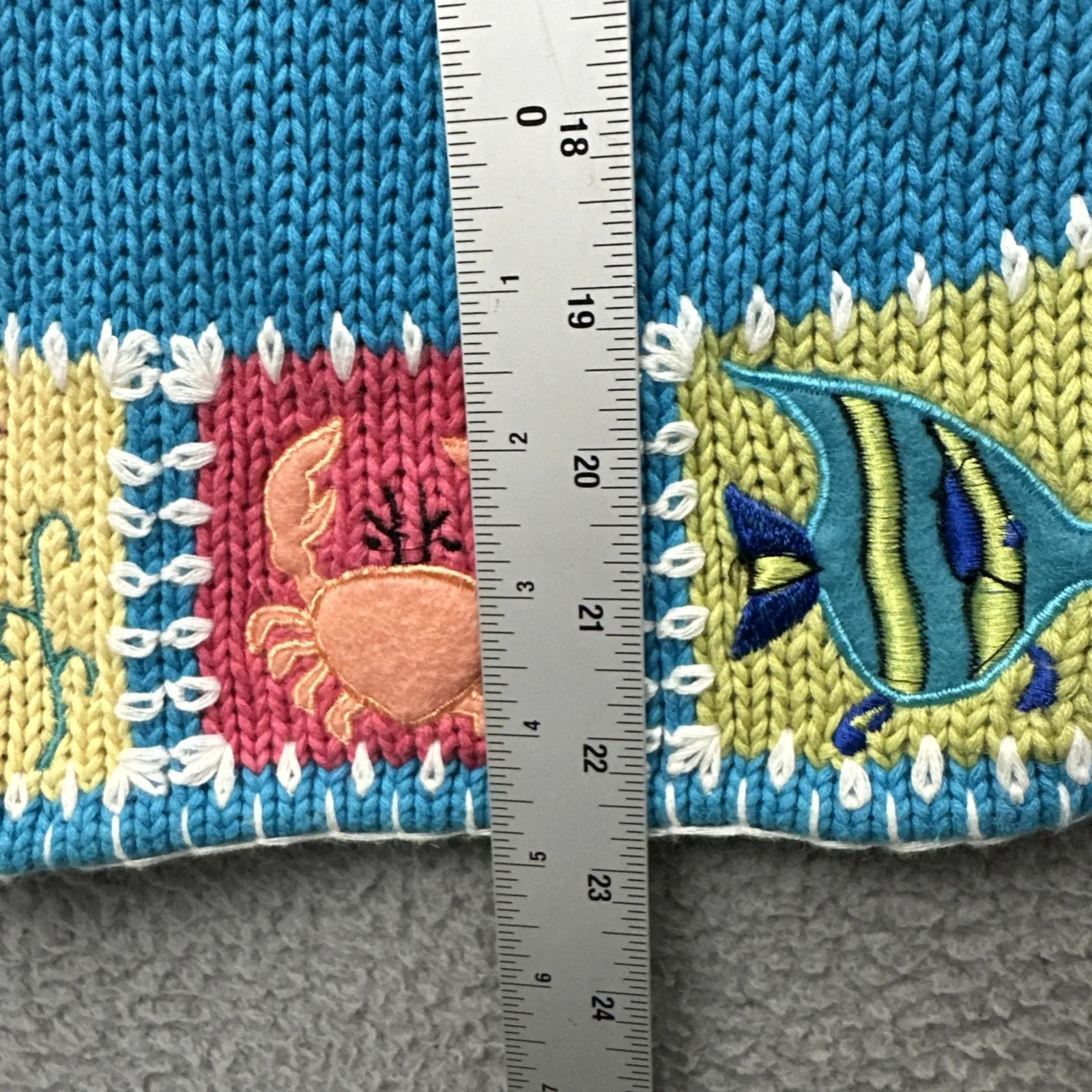 Vintage Curio Cardigan Sweater Beach Coastal Grandma Cottagecore Women's Medium Blue - Image 8