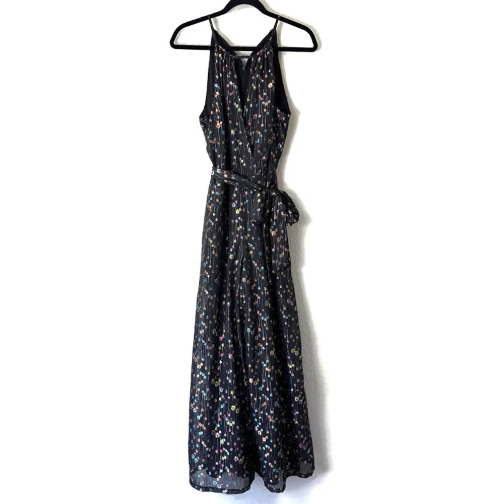 New Anthropologie Eva Franco Edita Metallic Clip Dot Jumpsuit Size 6 - Image 3