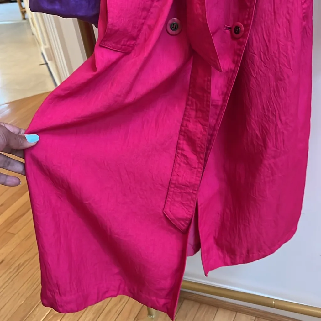 British Mist vintage trench coat size 7/8 Pink - Image 9