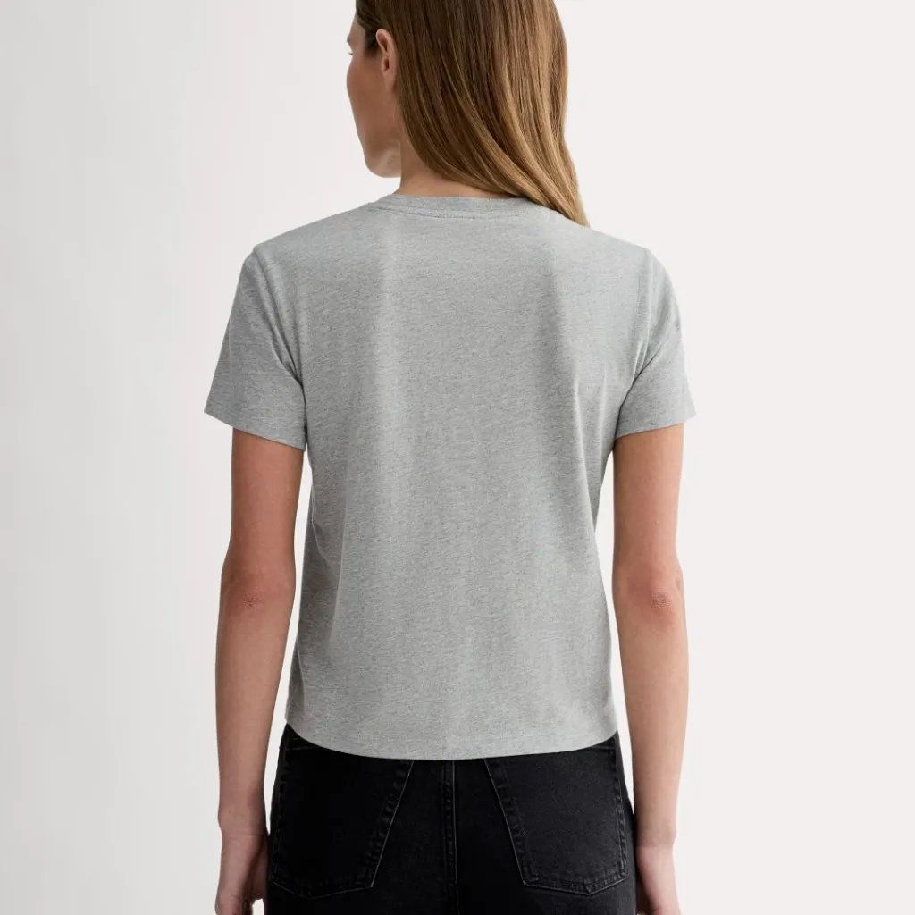 Everlane The Box Cut Tee in Essential Cotton in Heathered Grey, Size X-Small - Image 3