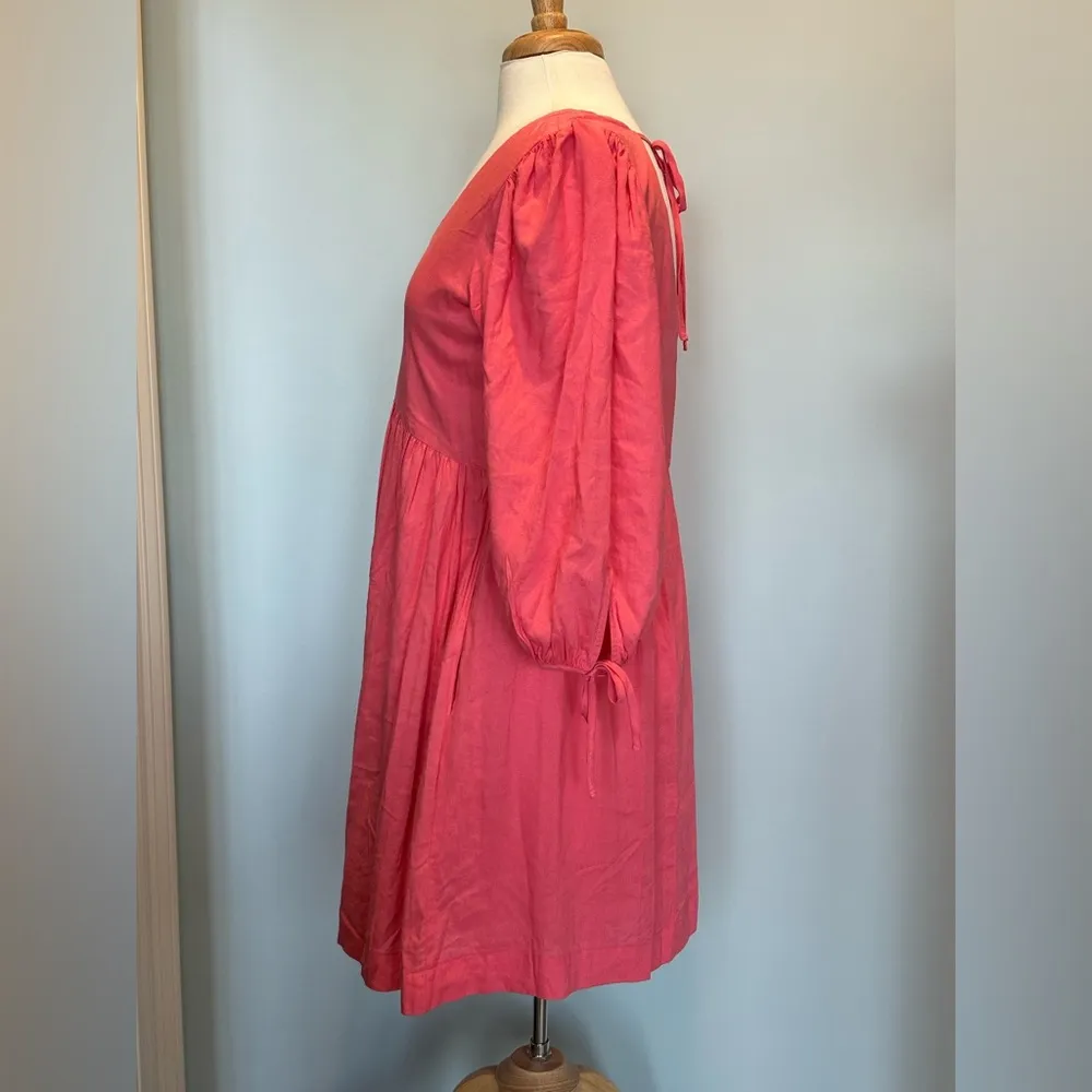 Every V neck linen blend sundress Size Small New with tags Pink - Image 5