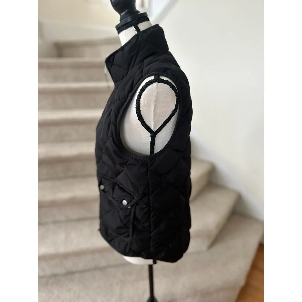 Woolrich Black Quilted Duck Down Fill Zip Up Vest - Image 3