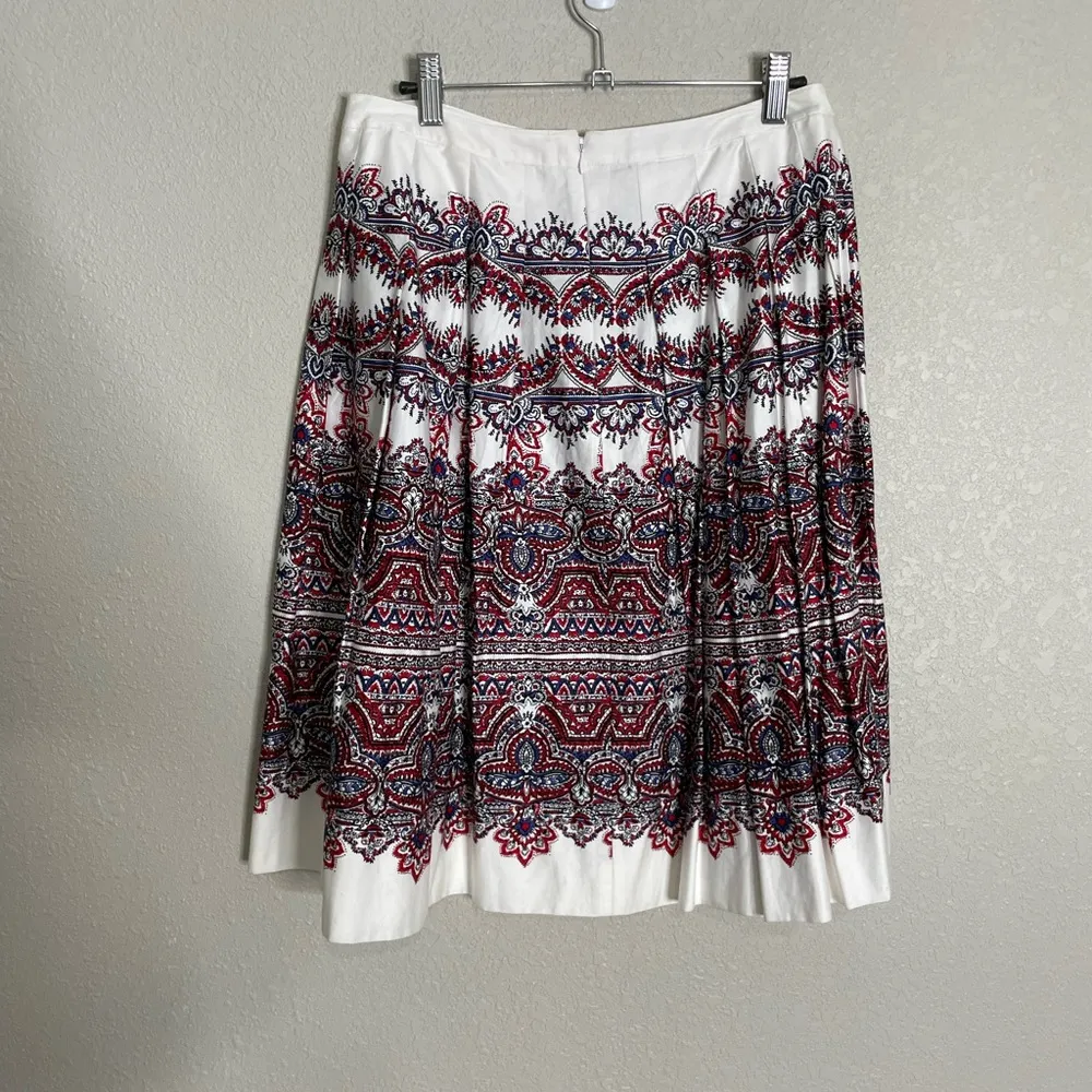 Talbots Pleated Paisley Skirt 4 Perite - Image 3