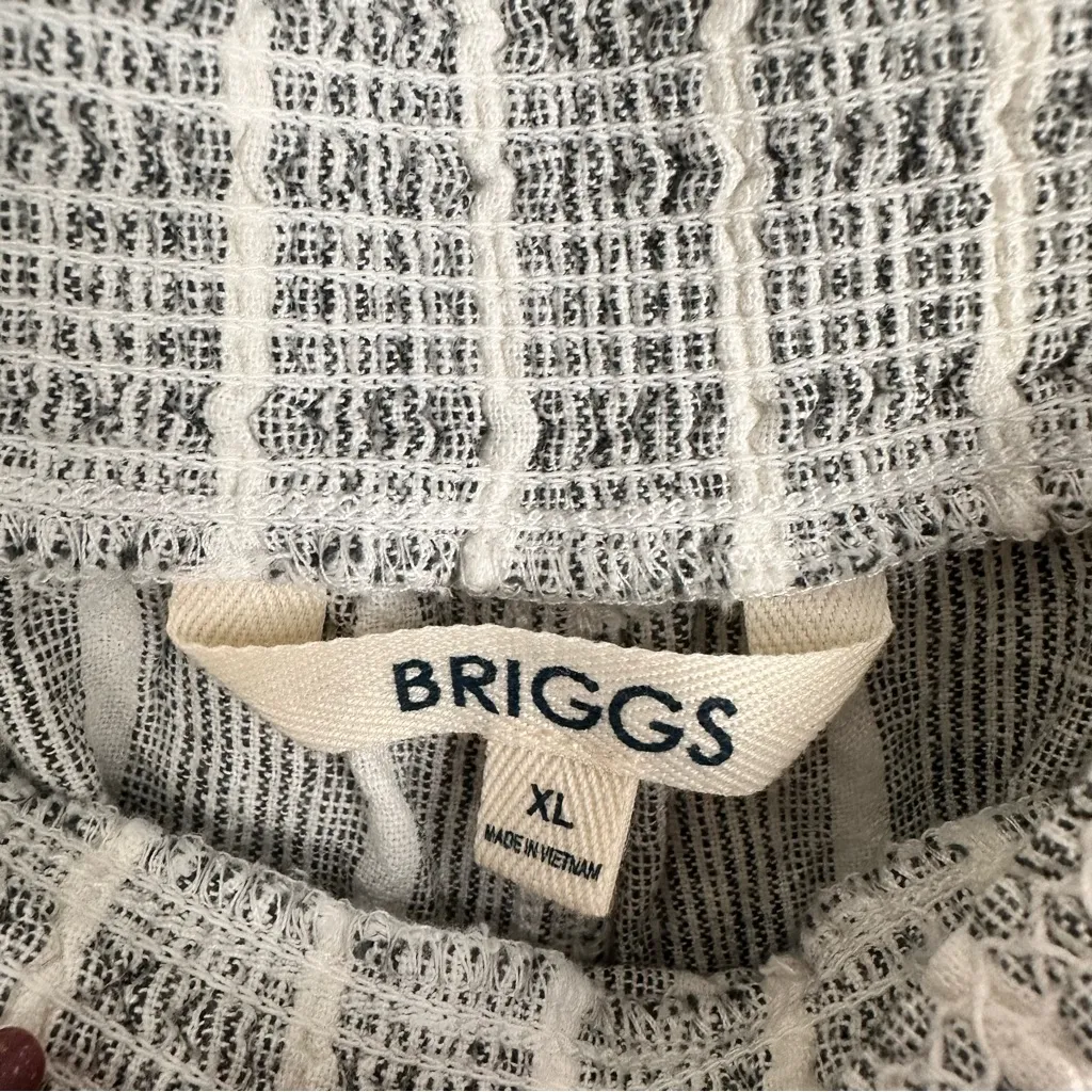 Briggs Women's Linen Blend 4 Pocket Woven Casual Pull-on Shorts Black Size XL - Image 6